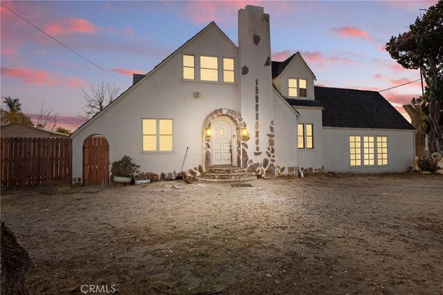 41695 Mayberry Ave, Hemet, CA 92544 - back of property with stucco siding and a chimney