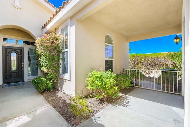 view of doorway to property