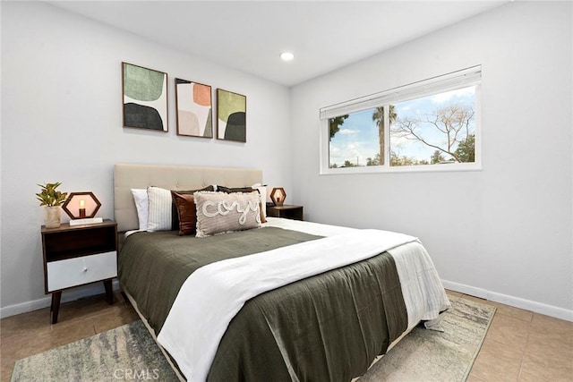 view of tiled bedroom