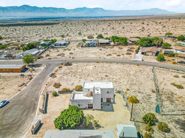 drone / aerial view with a mountain view