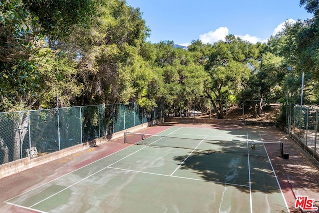 view of tennis court