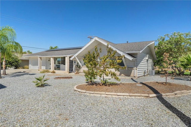 exterior space featuring cooling unit and covered porch