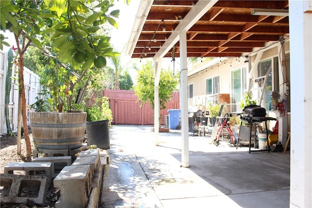 view of patio with grilling area