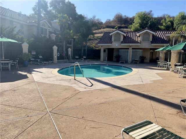 view of pool featuring a patio area