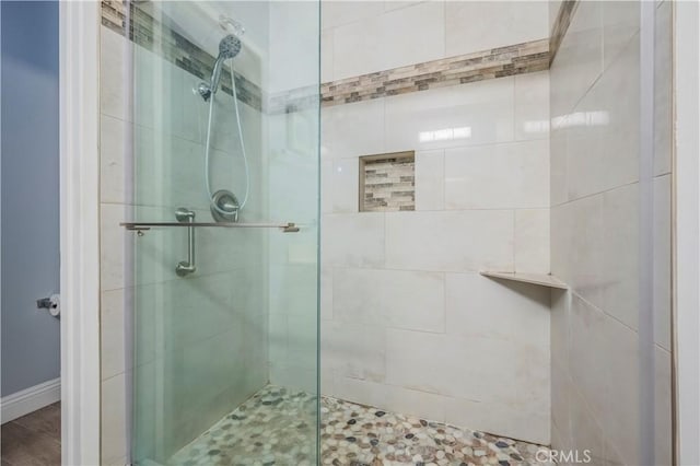 bathroom with walk in shower