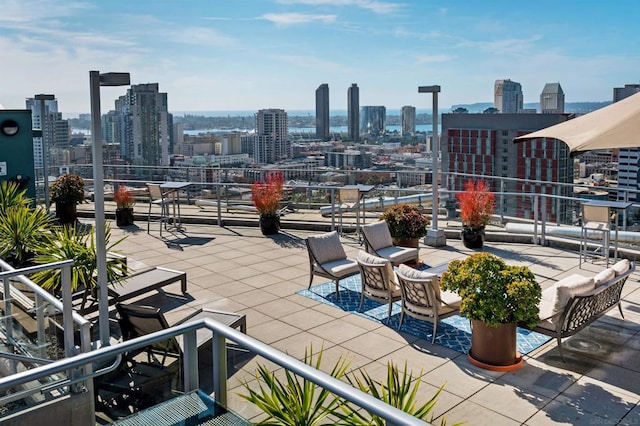 view of patio / terrace with a balcony