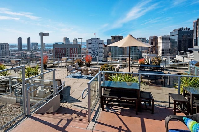 view of patio / terrace featuring a balcony