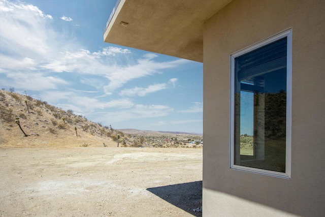 exterior space with a mountain view