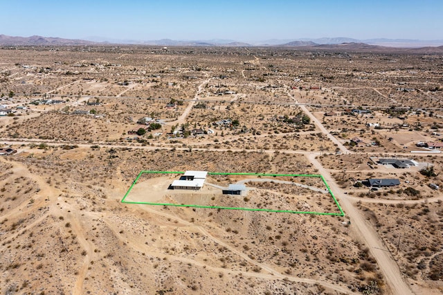 bird's eye view featuring a mountain view