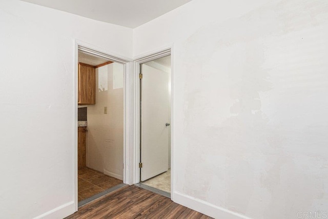 interior space featuring wood-type flooring