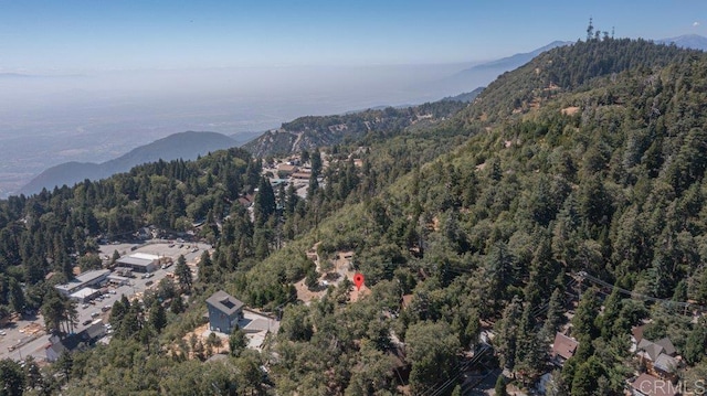 bird's eye view with a mountain view