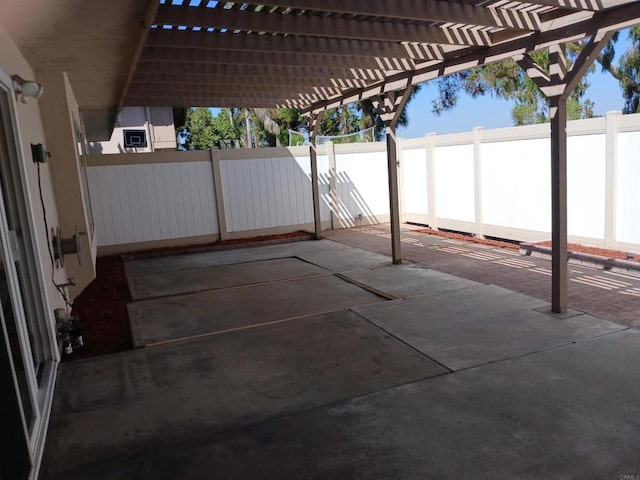 view of patio / terrace featuring a pergola