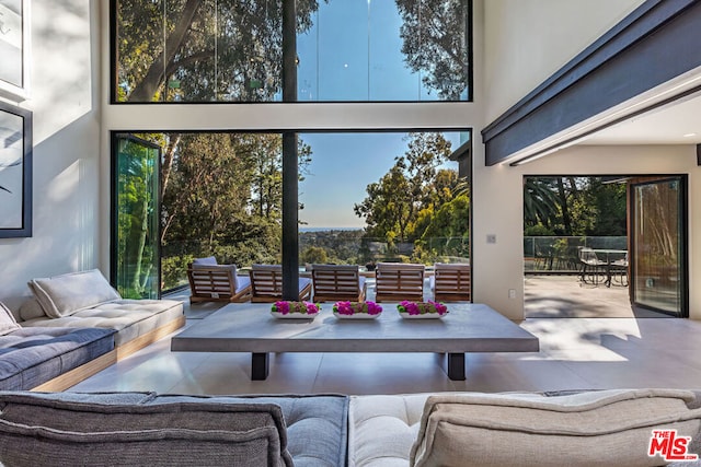 view of sunroom