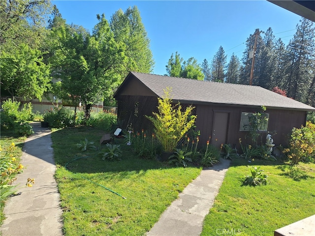 exterior space with a front lawn