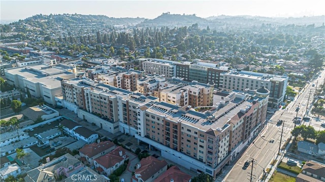 bird's eye view featuring a mountain view