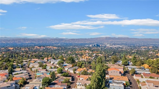 1169 Aztec, Topanga, CA 90290 - aerial perspective of suburban area with a mountainous background
