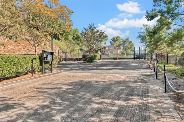 1169 Aztec, Topanga, CA 90290 - view of road with a gate