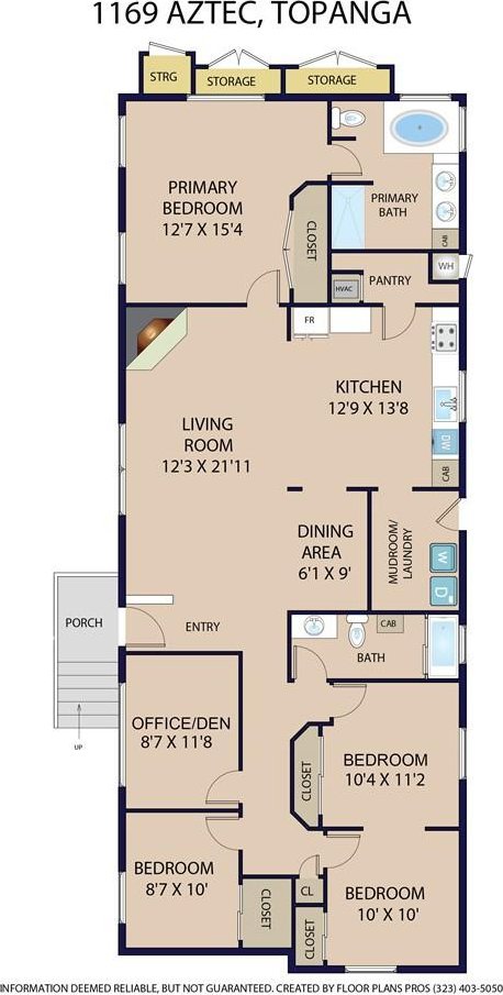 1169 Aztec, Topanga, CA 90290 - home floor plan