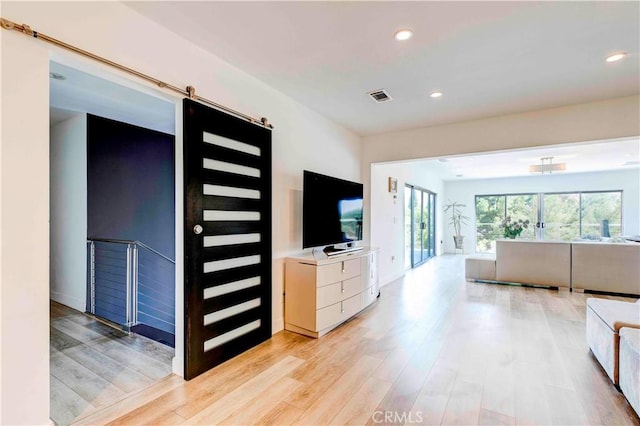 bedroom featuring light hardwood / wood-style floors