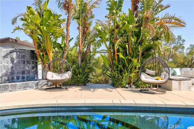 view of pool featuring a patio area