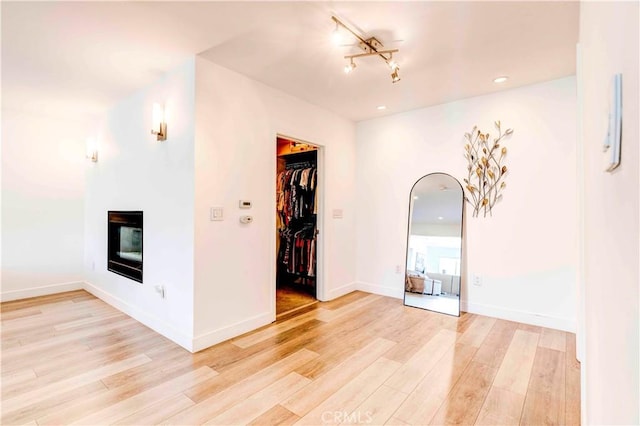 empty room featuring light wood-type flooring