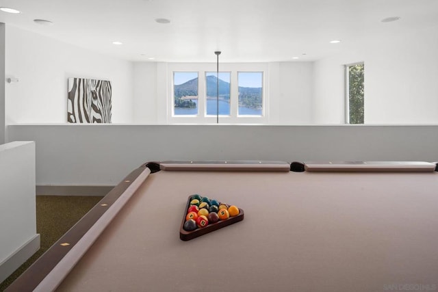 playroom featuring billiards