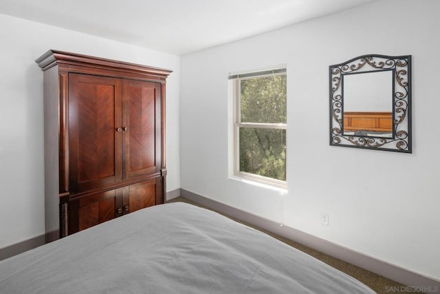 view of carpeted bedroom