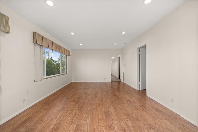 661 W 26th St, San Pedro, CA 90731 - spare room with recessed lighting, light wood-style floors, and baseboards