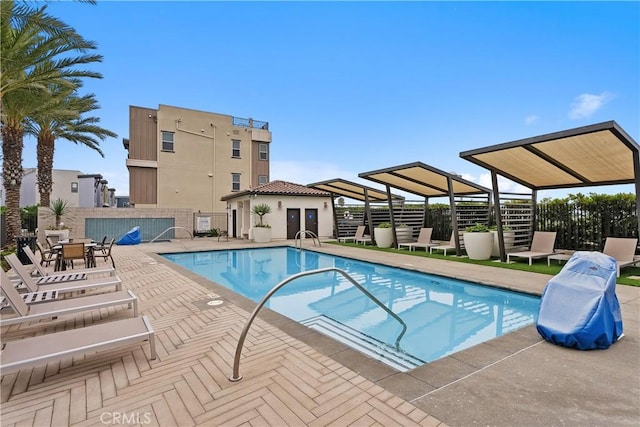 view of pool with a patio