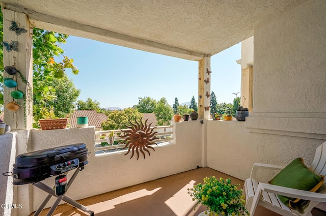 view of patio / terrace featuring a balcony