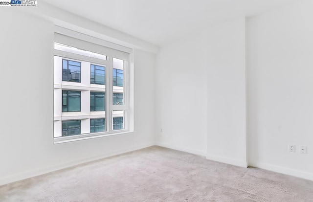 empty room featuring light colored carpet