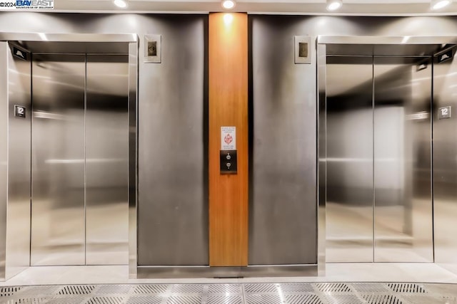 interior details featuring elevator