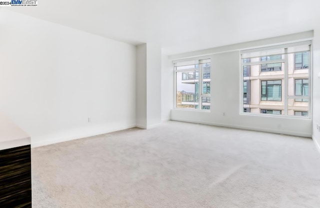 unfurnished living room featuring carpet