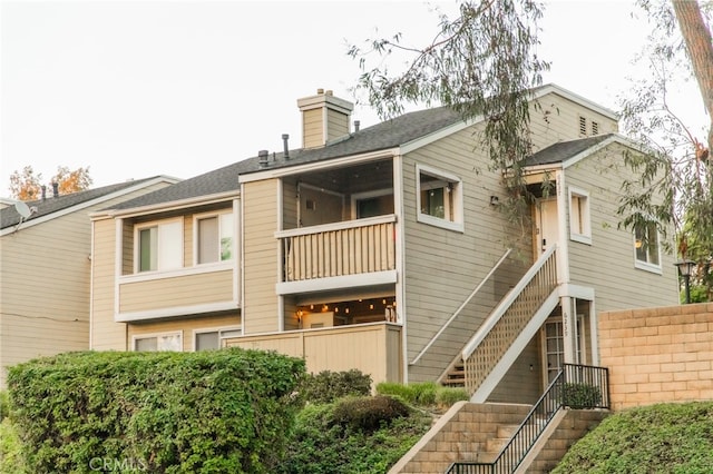 exterior space with a balcony