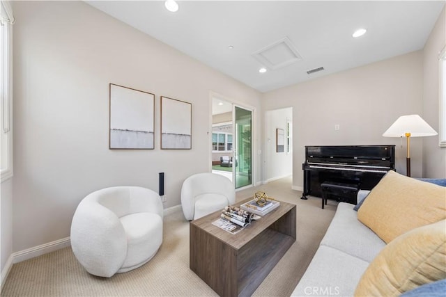 view of carpeted living room