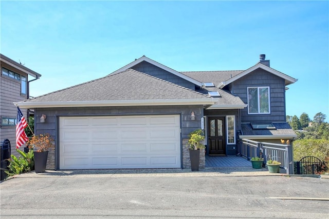 view of front of house featuring a garage