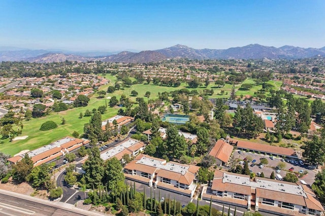 aerial view featuring a mountain view