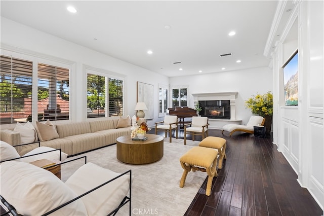 living room featuring hardwood / wood-style floors