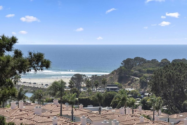 water view with a beach view