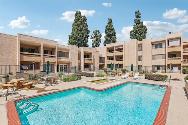 view of pool with a patio area