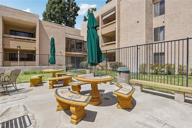 view of patio / terrace featuring a balcony