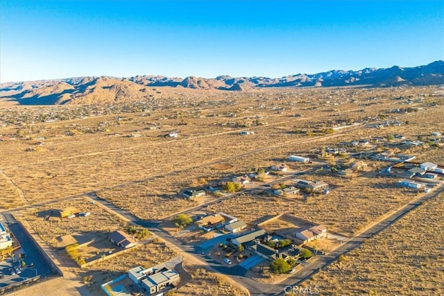 bird's eye view featuring a mountain view