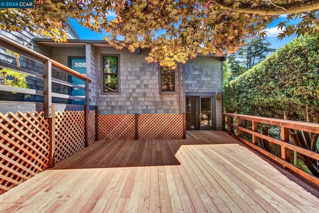 view of wooden deck