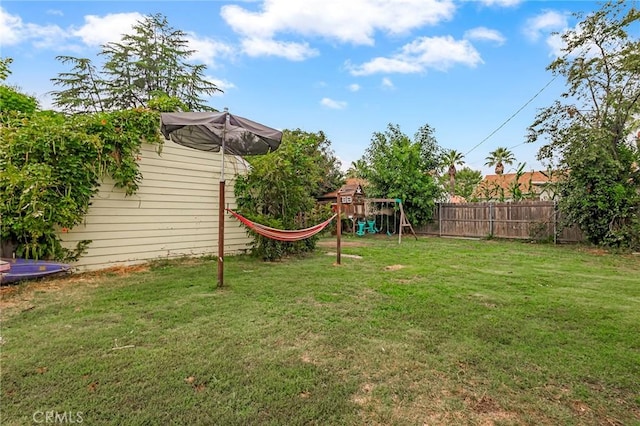 view of yard featuring a playground