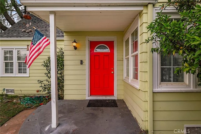 view of doorway to property