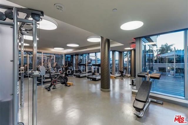 view of workout area