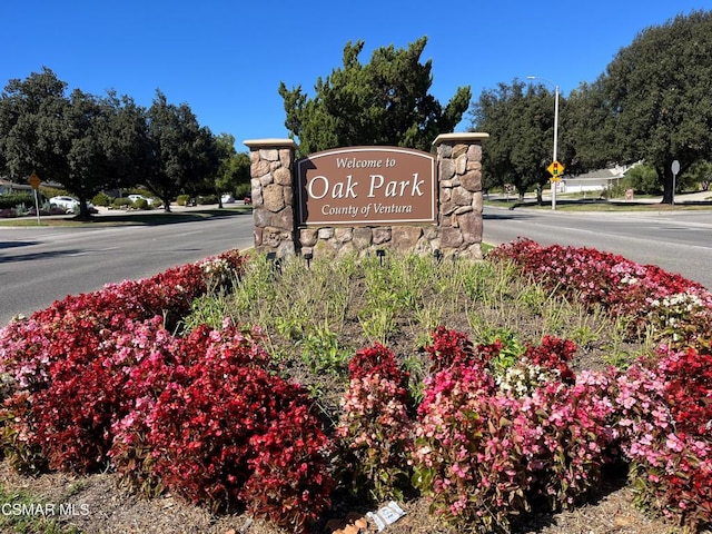 view of community sign