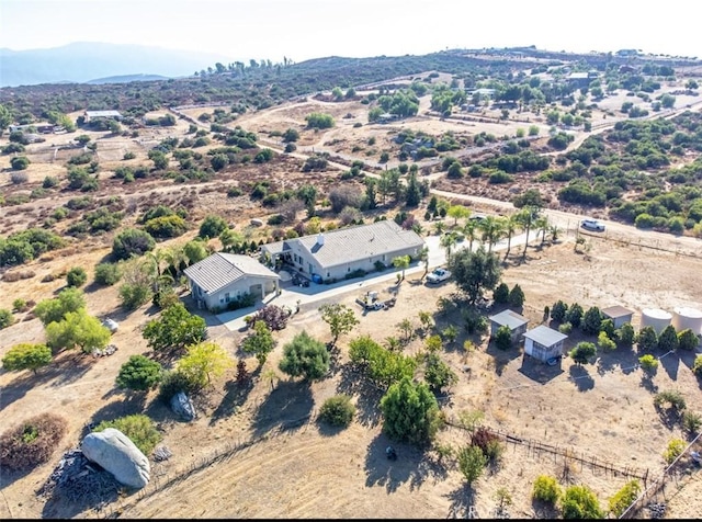 bird's eye view with a mountain view