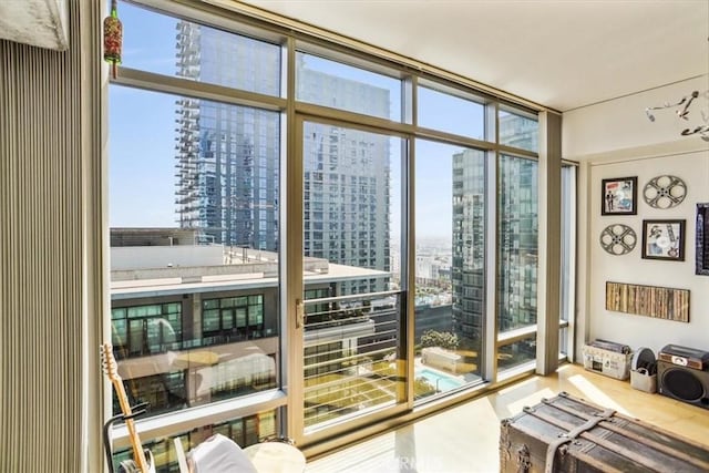 1100 S Hope St Unit 1507, Los Angeles, CA 90015 - doorway featuring a city view and floor to ceiling windows