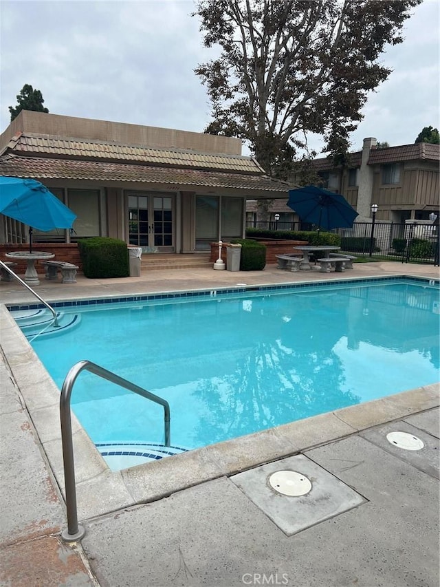 view of pool featuring a patio area